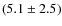 $(5.1\pm2.5)$