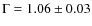 $\Gamma = 1.06 \pm 0.03$