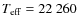 $T_{\rm eff}= 22~260$