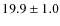 $19.9 \pm 1.0$