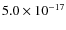 $5.0 \times 10^{-17}$