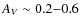 $A_V \sim 0.2{-}0.6$