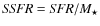 ${\it SSFR}={\it SFR}/M_\star$