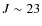 $J \sim 23$