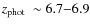$\mbox{$z_{\rm phot}$ }\sim 6.7{-}6.9$
