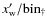 $x_{\rm w}'/{\rm bin}_\dagger$