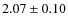 $2.07\pm0.10$