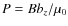 $P = Bb_z/\mu_0$
