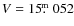 $V = 15\hbox{$.\!\!^{\rm m}$ }052$