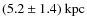 $(5.2 \pm 1.4)~{\rm kpc}$