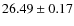 $26.49\pm0.17$