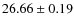 $26.66\pm 0.19$