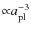 ${\propto} a_{\rm pl}^{-3}$