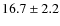 $16.7\pm 2.2$