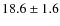 $18.6\pm 1.6$