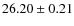 $26.20\pm0.21$