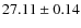 $27.11\pm0.14$