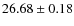 $26.68\pm0.18$