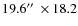 $19.6\hbox{$^{\prime\prime}$ }\times 18.2$