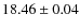 $18.46\pm{0.04}$