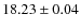 $18.23\pm{0.04}$