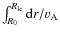 $\int_{R_0}^{R_{\rm lc}} {\rm d}r/v_{\rm A}$
