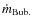 $\dot{m}_{\rm Bub.}$