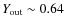 $Y_{\rm out}\sim 0.64$