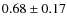 $ 0.68 \pm 0.17$