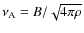 $\nu_{\rm A}=B/\sqrt{4\pi\rho}$
