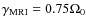 $\gamma_{\rm MRI}=0.75\Omega_{0}$
