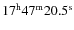 $17^{\rm h}47^{\rm m}20.5^{\rm s}$
