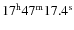 $17^{\rm h}47^{\rm m}17.4^{\rm s}$