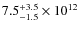 $7.5^{\rm +3.5}_{-1.5} \times 10^{12}$