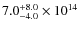 $ 7.0^{\rm +8.0}_{-4.0} \times 10^{14}$