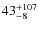 $43^{\rm +107}_{-8}$