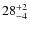 $28^{\rm +2}_{-4}$