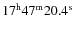 $17^{\rm h}47^{\rm m}20.4^{\rm s}$