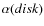 $\alpha(disk)$