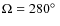 $\Omega=280\hbox{$^\circ$ }$