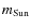 $m_{\rm Sun}$