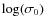 $\log(\sigma_0)$