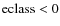 ${\rm eclass} < 0$
