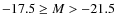 $-17.5 \geq M > -21.5$