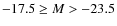 $-17.5 \geq M > -23.5$