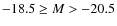 $-18.5 \geq M > -20.5$