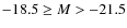$-18.5 \geq M > -21.5$