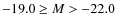 $-19.0 \geq M > -22.0$