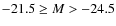 $-21.5 \geq M > -24.5$