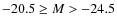 $-20.5 \geq M > -24.5$